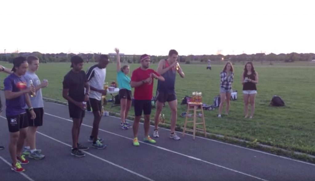 beer mile record course