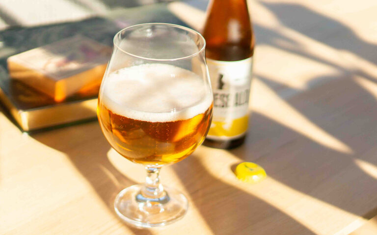 bière belge en france verre servi